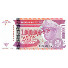 P79S Zaire - 1.000.000 N. Zaires Year 1996